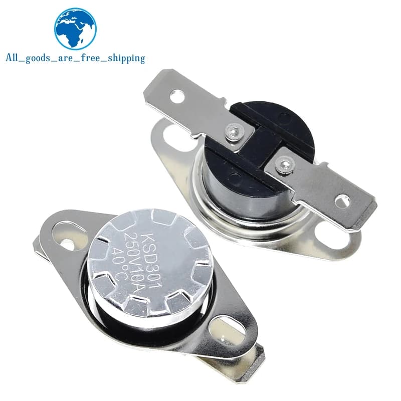 TZT 1/3PCS KSD301 250V 10A Normally Closed NC Temperature Thermal Control Switch DegC 40C-135C For Arduino