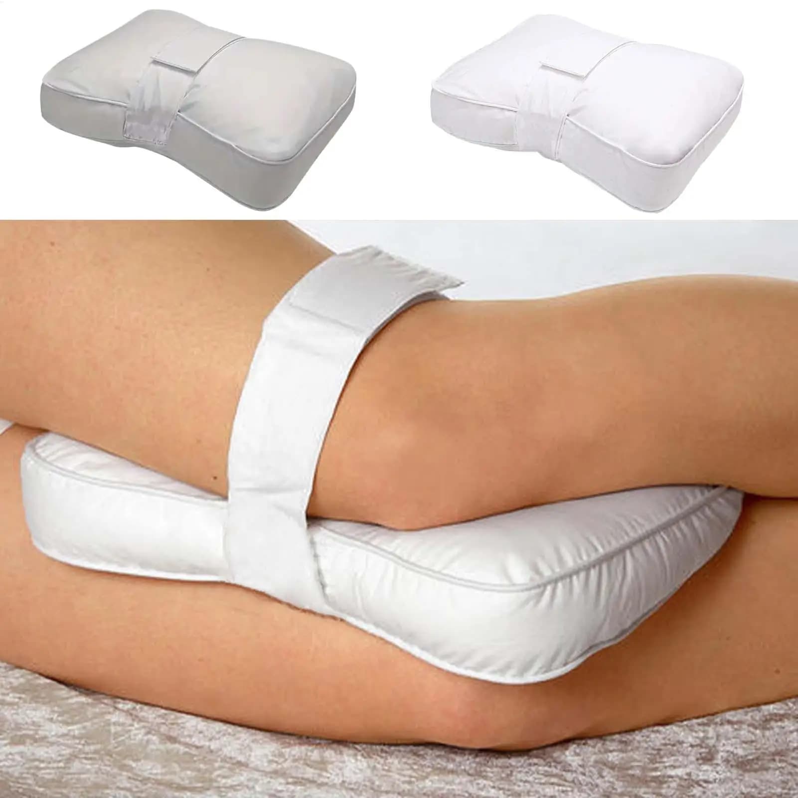 Cuscino per ginocchio per dormetti laterali, cinghia regolabile per alleviare il dolore, per l'allineamento delle articolazioni dell'anca posteriore, supporto per la colonna vertebrale, cuscino per le gambe per dormire