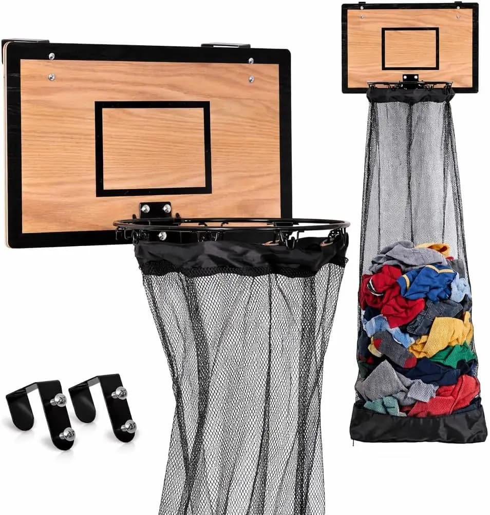 Basketball Basket with removable bag, hanging container for the bedroom furniture