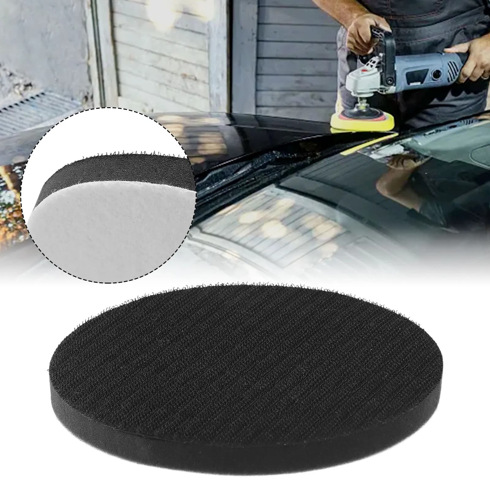 1pc support pad sponge cushion for polishing 2/3/5 6 inch interface with hook density and ring protectors Pad abrasive disc Pad abrasive abrasive tool
