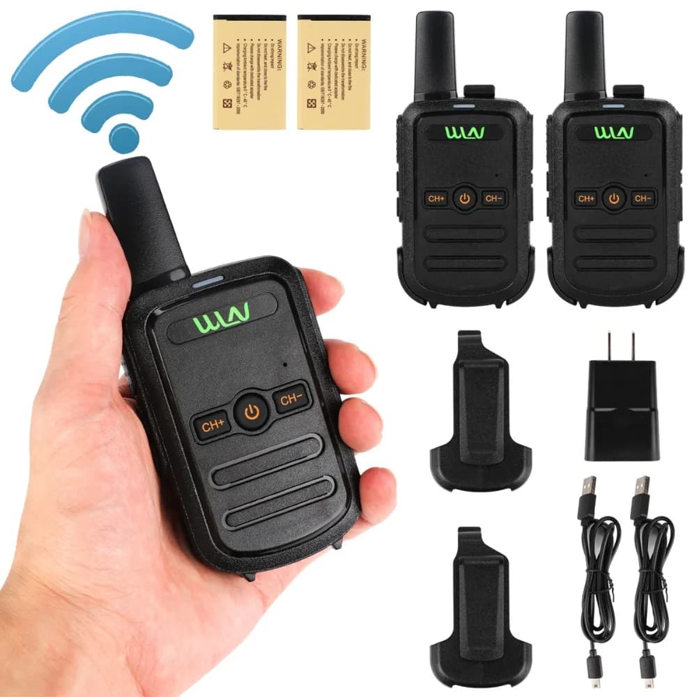 WLN KD-C51 Mini portatile portatile senza fili ad alta potenza Walkie Talkie professione trasmettitore FM ricevitore adattatore radio bidirezionale