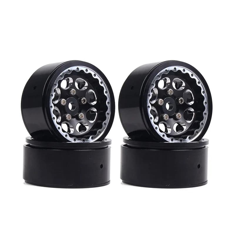 1.9 Inch Aluminum Wheel Rims One Piece for RC Crawler Upgrade Fits TRX-4 SCX10 Axial D90