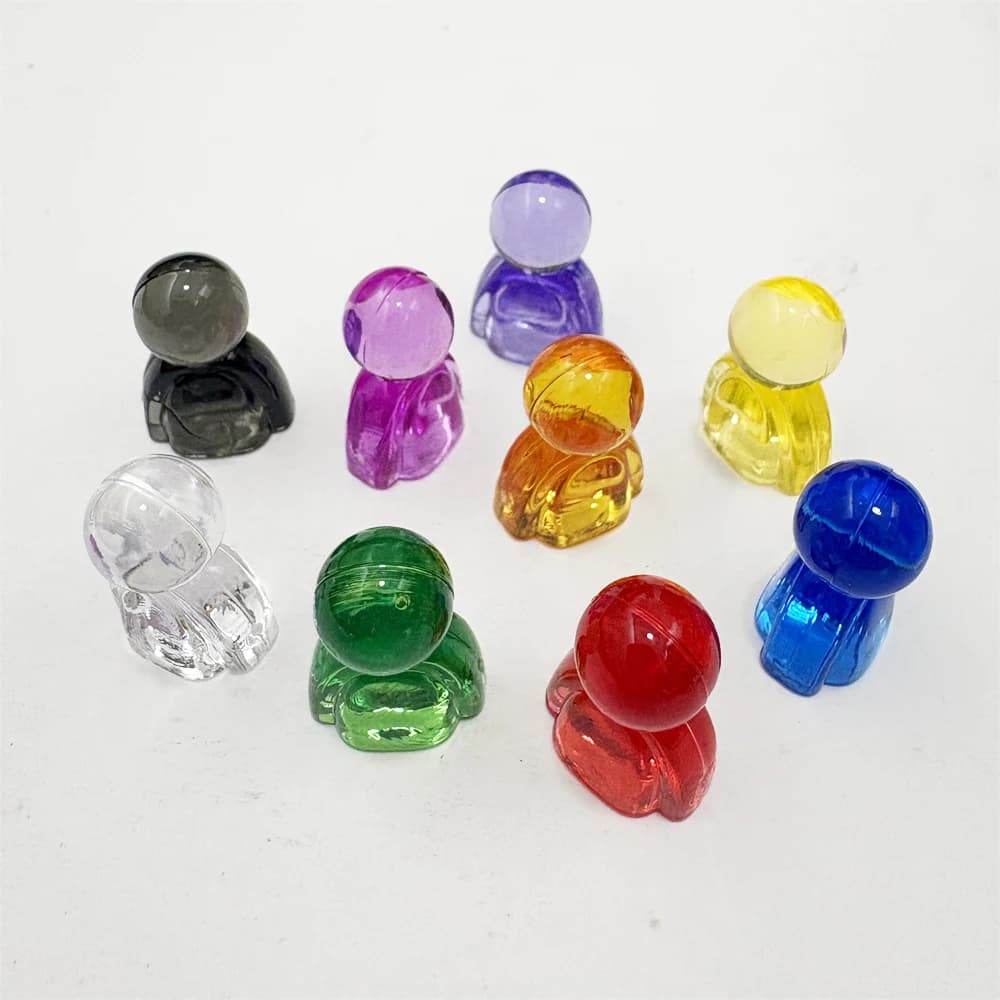 50Pcs 8 Colors 24*16*12mm Acrylic Colorful Interact Game Humanoid Chess Pieces For Game Makers Accessories