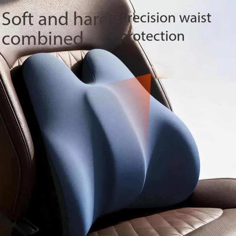 Cuscino Lombare Regolabile per Auto, Supporto Lombare in Memory Foam, Cuscino per Schienale da Ufficio, Essenziale per Sedute Prolungate in Auto