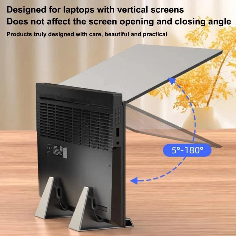 Desk Vertical Laptop Stand Desktop Organization Space-Saving Design ABS Plastic Notebook Holder Support Tablet Stand