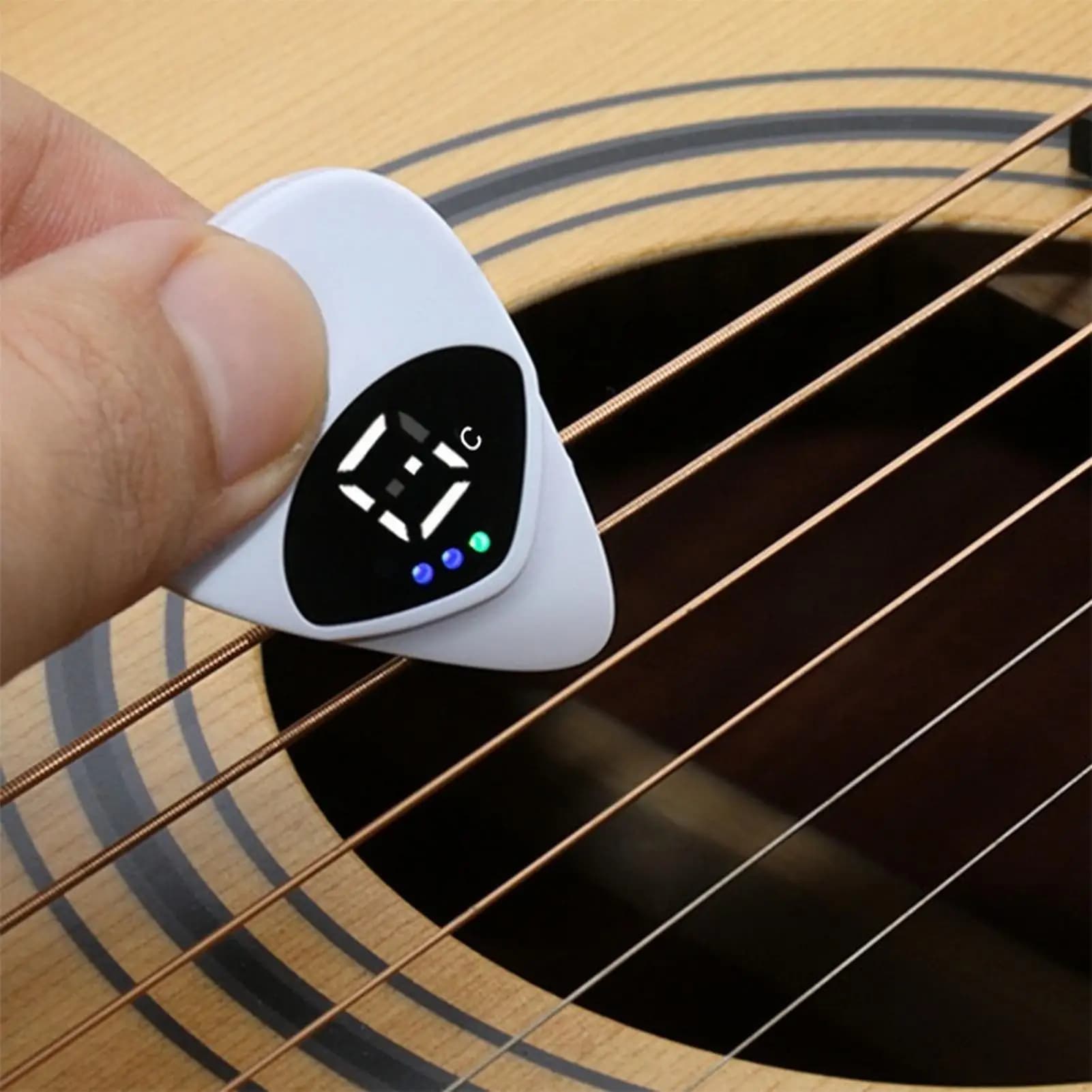 Accordatore per Chitarra Elettrica Portatile, Accordatori per Chitarra Acustica, Plettri Sottili, Strumenti per l'Apprendimento della Chitarra Elettrica, per Principianti Professionisti