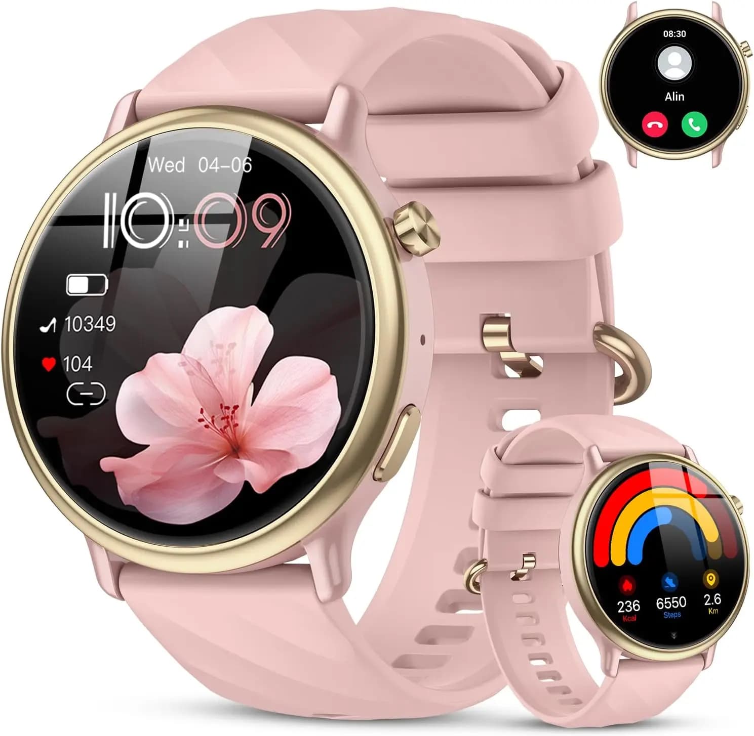 Smartwatch per Donne e Uomini: Fitness Tracker con Monitoraggio della Frequenza Cardiaca, Impermeabile, Compatibile con Android e iPhone