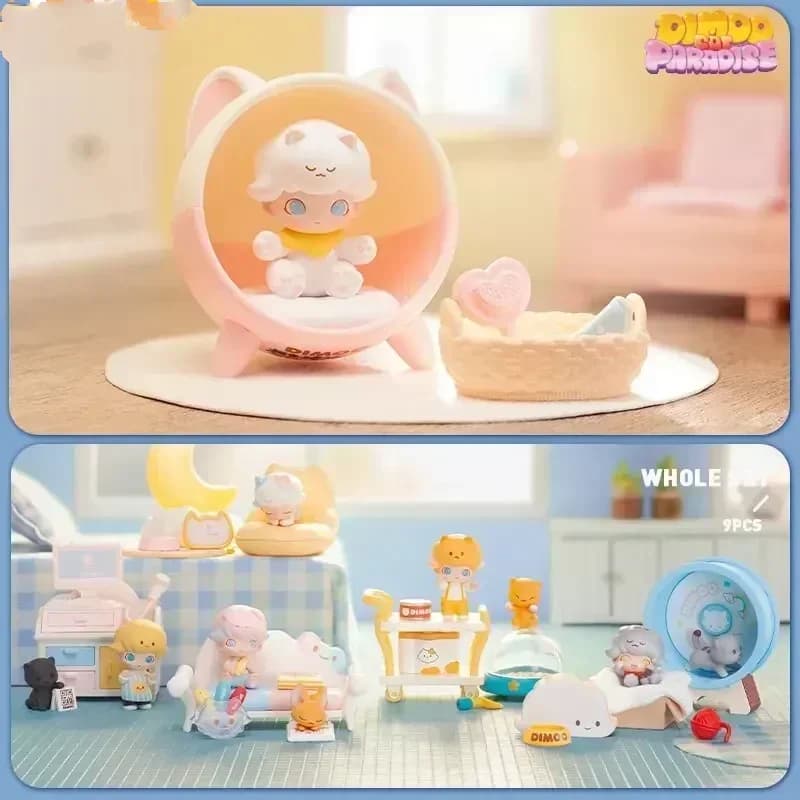 POP MART Dimoo Cat Paradise Series Blind Box | Cute Anime Figure Collectible Mystery Gift Desktop Ornament Doll Toy