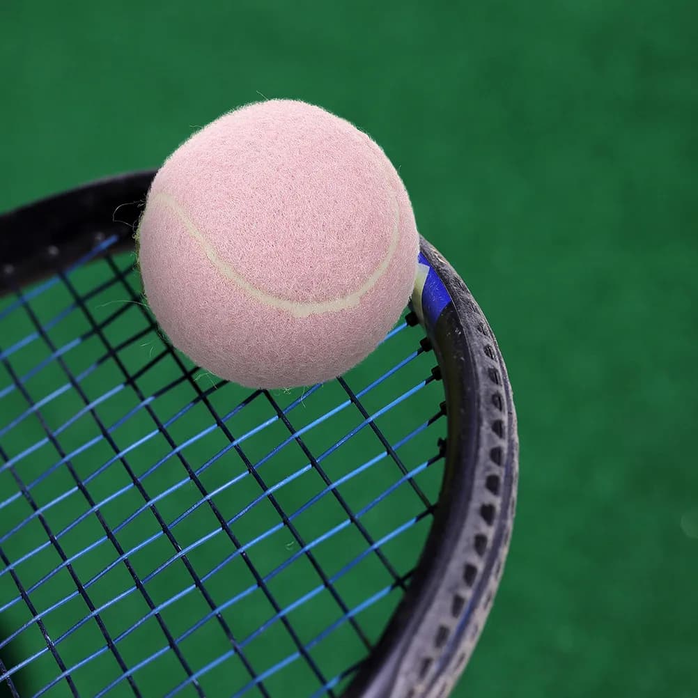 6 Palline da Tennis Rosa Vibranti per Principianti, Allenamento Tennis per Giovani, Pratica Indoor e Outdoor, Gomma Elastica Morbida