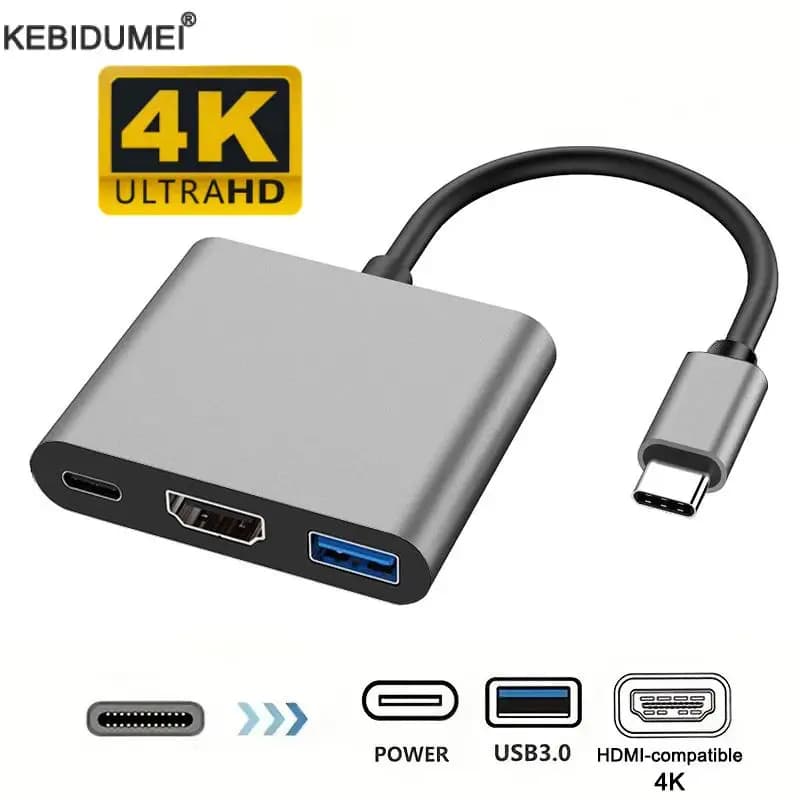 USB Hub 3 in 1 USB 3.0 Docking Station compatible with USB C to HDMI Splitter HUB type C to HDMI for MacBook AirPro Samsung