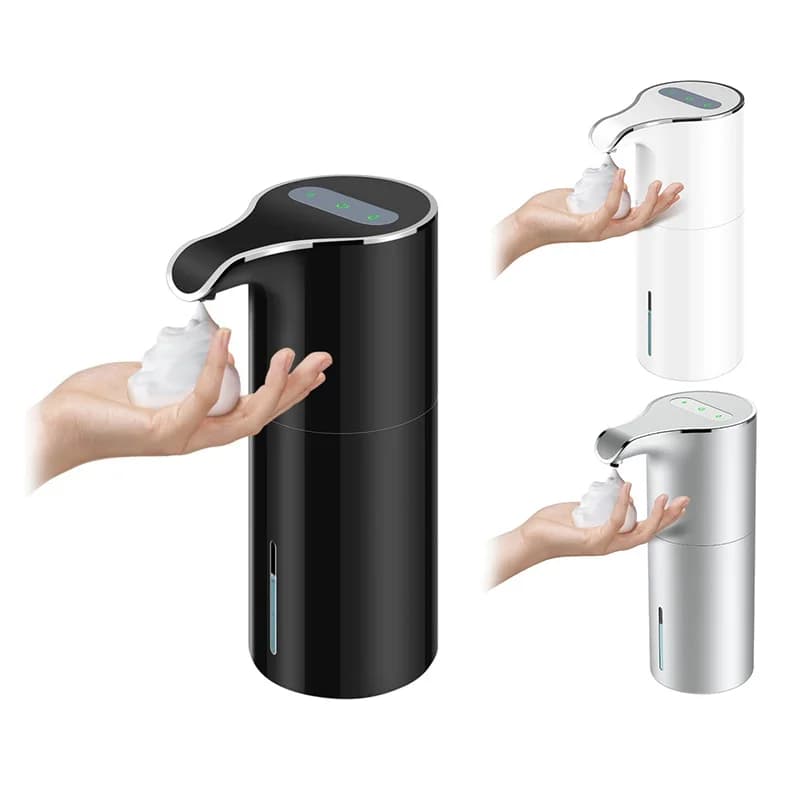 Dispenser di sapone automatico - Dispenser di sapone in schiuma elettrico ricaricabile USB touchless regolabile impermeabile 450 ML