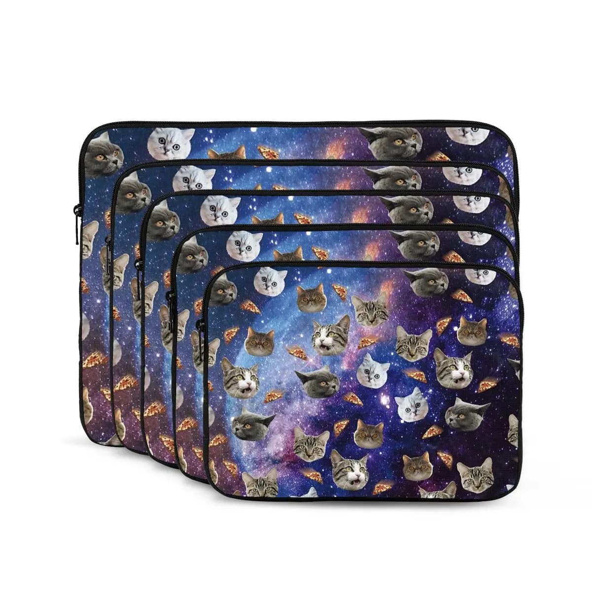 Space Cat Heads Custodia per laptop per notebook Custodia per custodia per notebook da 10 12 13 15 17 pollici Custodia antiurto per tablet