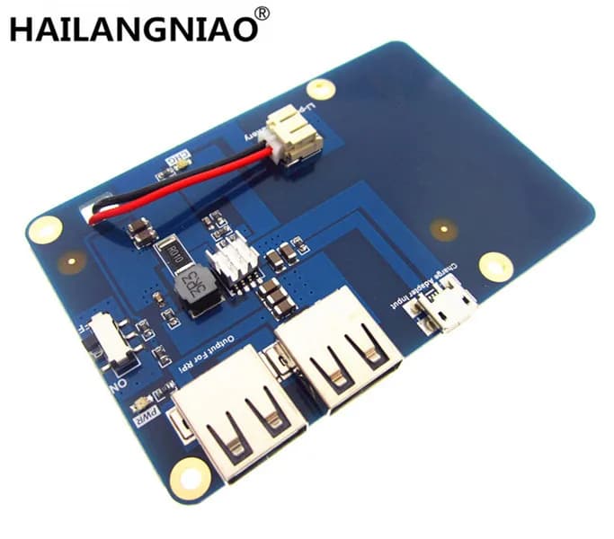 Alimentatore scheda di espansione batteria al litio con interruttore per Raspberry Pi 3,2 modello B,1 modello B+