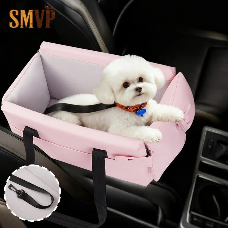Seggiolino Auto Impermeabile per Animali Domestici con Doppio Fissaggio, Anti-Graffio e Anti-Pelo, Letto da Viaggio per Cani di Piccola Taglia e Gatti