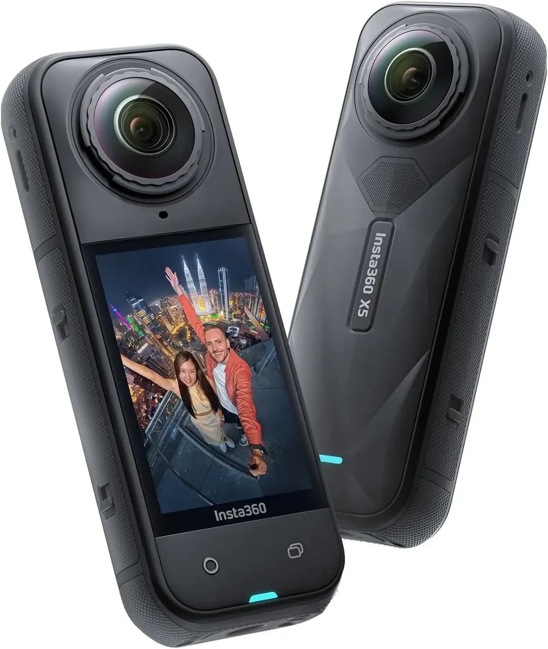 Insta360 X5 Impermeabile 8K 360° ° Action Camera con Selfie Stick Invisibile, Design con Triplo Chip AI, Lente Sportiva Insta360 X5, Batteria da 3 Ore