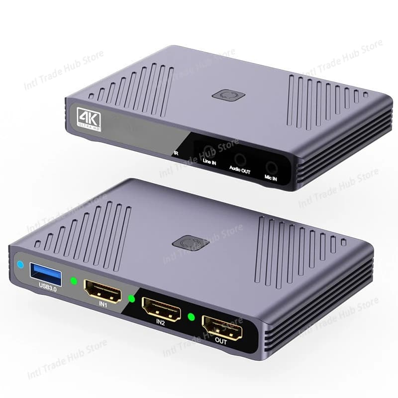 Scheda di acquisizione video a doppio canale da 1 pz, ingresso ad alta definizione 4K a doppia fotocamera, scatola di registrazione YUY2 per streaming live del computer