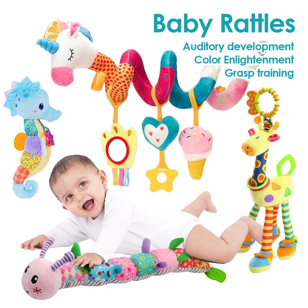 1 pz morbido giraffa animale campanelli sonagli peluche neonato bambino auto letto appeso giocattolo bambino prima educazione sviluppo maniglia giocattoli