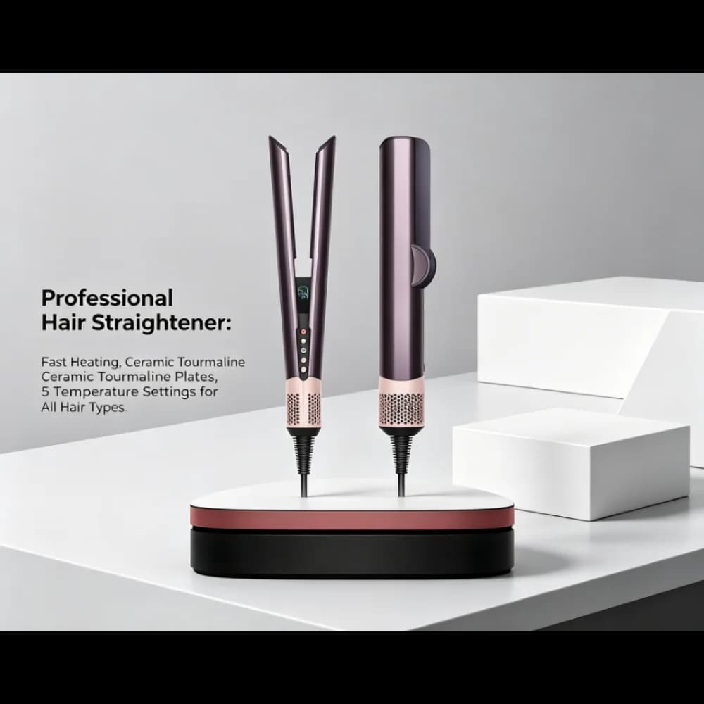 1-2-3pcs-2027 Nuovo Strumento Professionale 2 in 1 per Lisciare e Asciugare i Capelli, Piastra Termica a Ioni Negativi