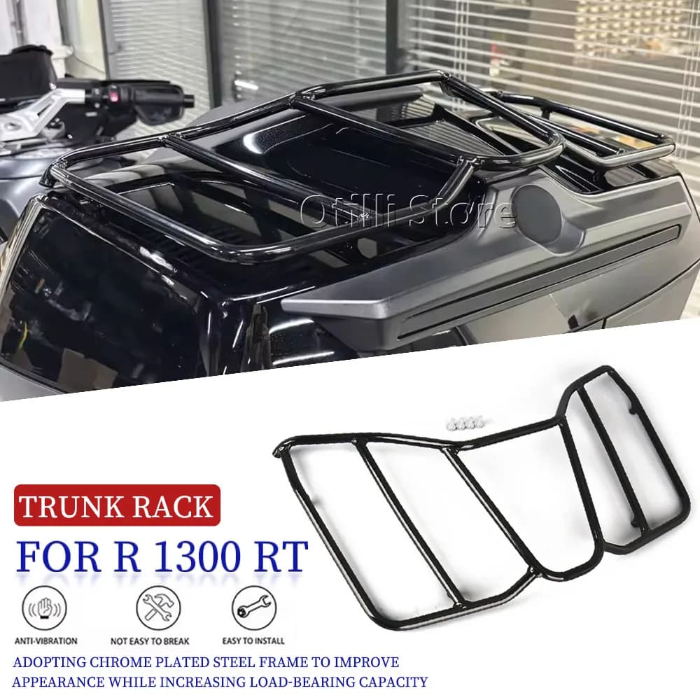 Accessori Moto per BMW R1300RT 2025 R1300 RT 2026: Portapacchi Posteriore Nero per Bauletto e Valigie