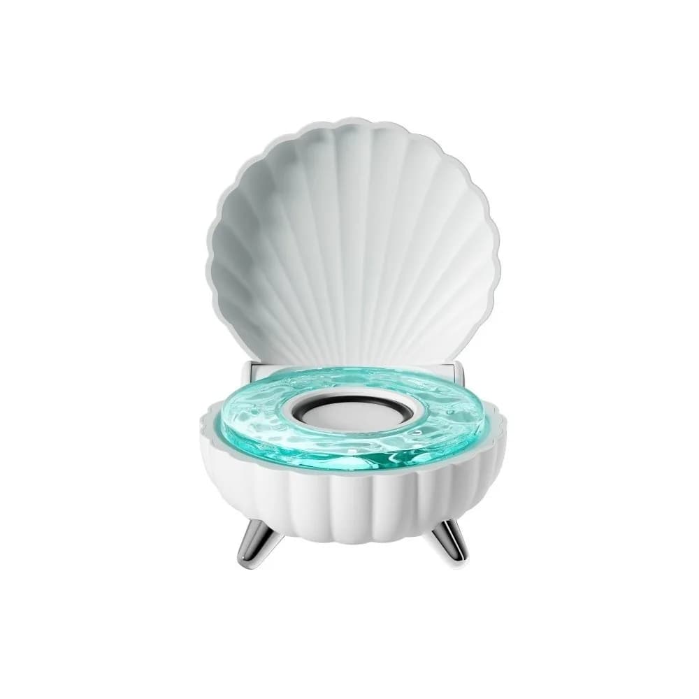 Altoparlante Bluetooth a Forma di Conchiglia con Effetto Luminoso a Onde d'Acqua, Mini Proiettore di Onde, Effetti Sonori per Musica Rilassante