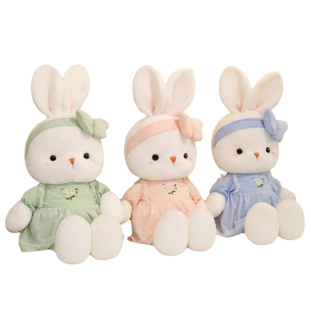 Nuovo Peluche Coniglio dalle Orecchie Lunghe 30cm, Bambola di Peluche, Cuscino per Dormire, Regalo