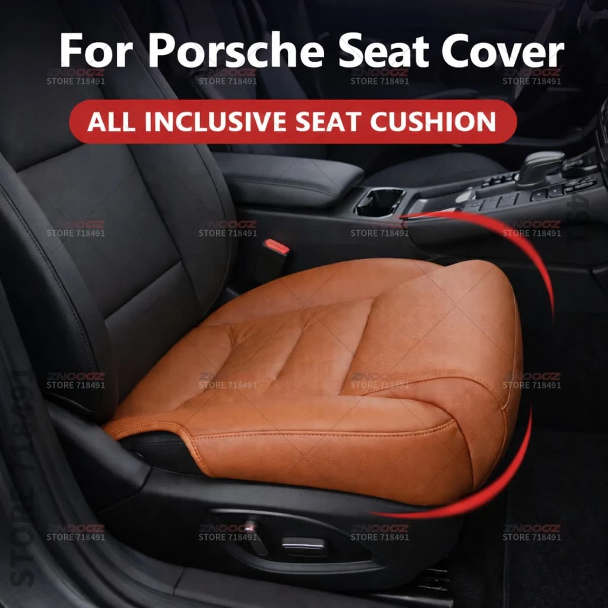 Support for Gambe Auto Seats for Porsche 911 718 Cayman Boxster, Memory Foam Seat Extension, Prolonged Bearing, Interior Accessories