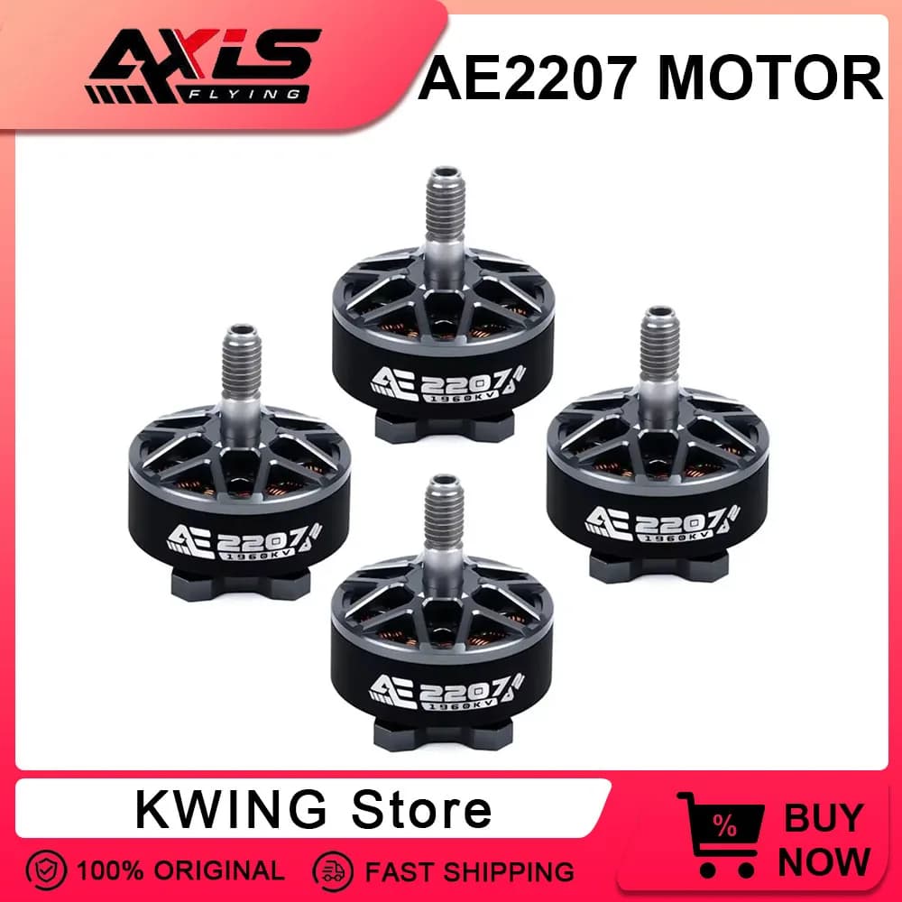 AxisFlying AE2207 V2 1860KV 1960KV 4~6S Lipo Motore Brushless 5mm Albero Adatto 5 pollici Elica Flower Fly Traversing Drone