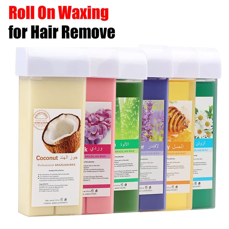 New 1/3/6Pcs Hair Removal Wax Wax Refill Soft Wax Roller For Roll on Waxing Depilatory Rolling Wax For Body Hair Removal Tool