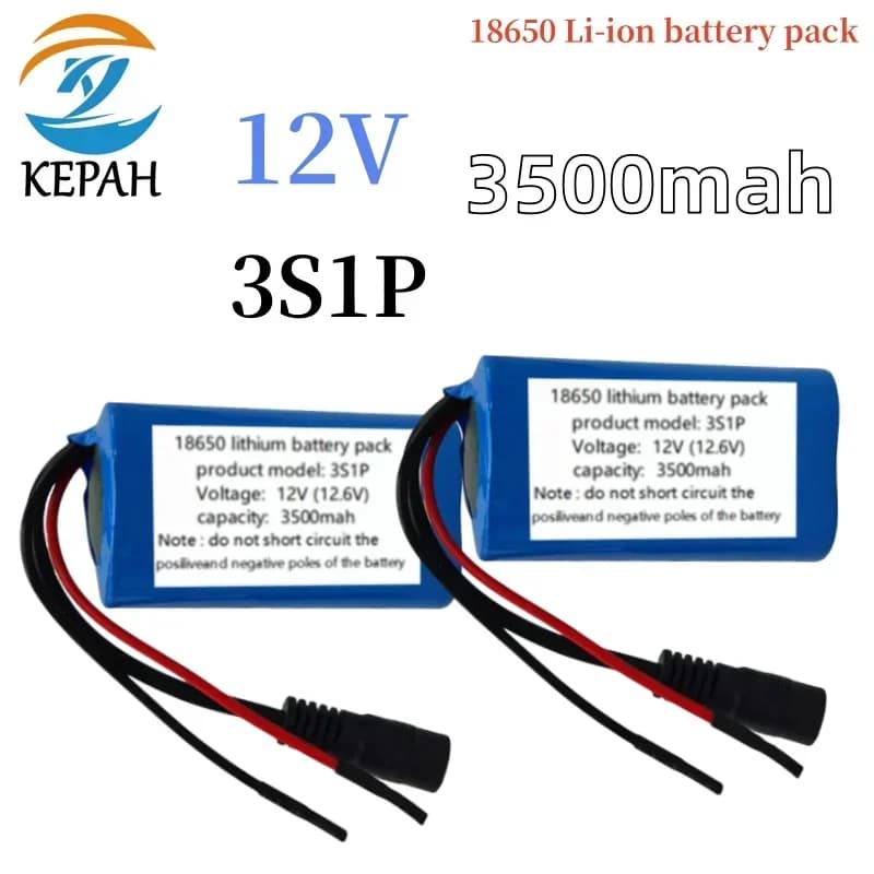 18650 12V 3S1P 3500mAh Battery 18650 Lithium-ion Battery Pack with BMS for Backup Power Supply CCTV Cameras