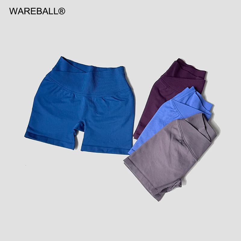 WAREBALL Women's Sports Shorts 3 Inches Without Sewings, Anti-transparency, for Pilates, Cycling, Fitness, Yoga, Running and Training