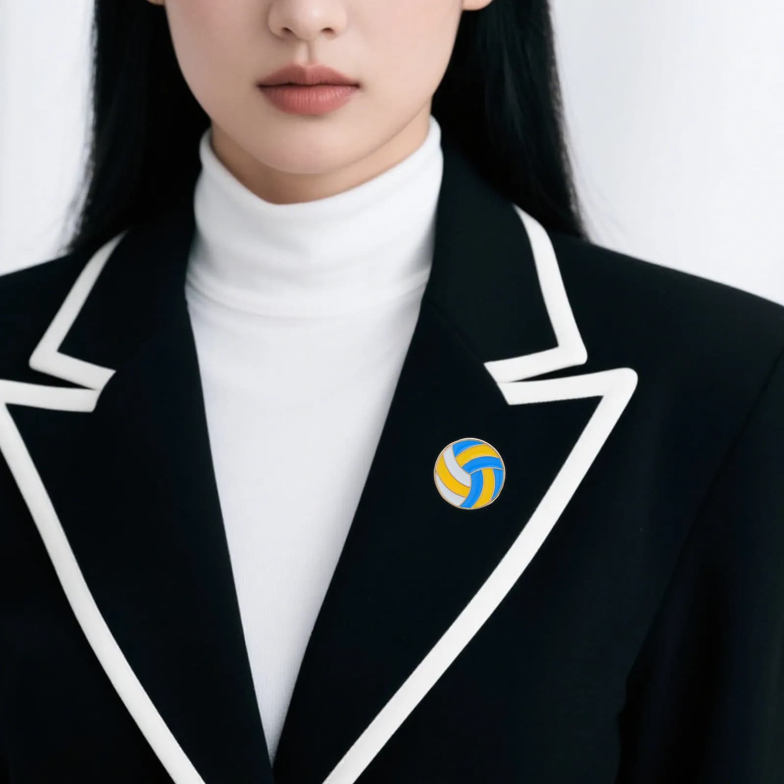 10Pcs Volleyball Lapel Pin Sport Brooch Mini Enamel Pins Team Reward Player Goodie Bag Fillers Hat Jacket Backpack Volleyball
