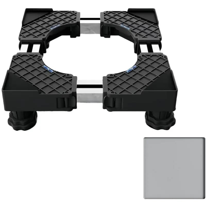ABUD-Mini Fridge Stand With 20X20" Mini Fridge Mat, 8 Steel Tube And 4 Strong Feet With Raised Base