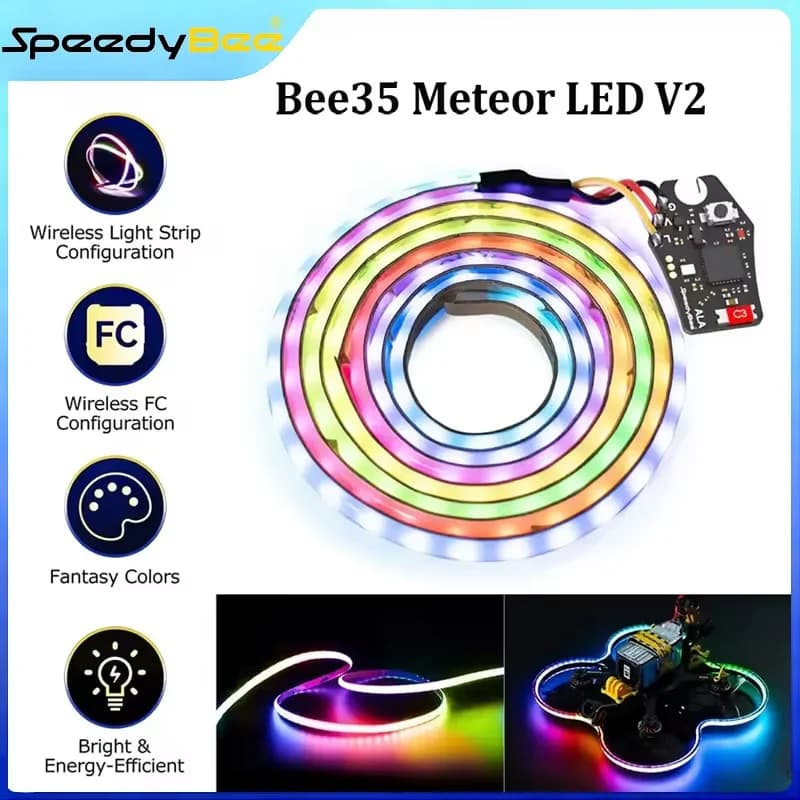 SpeedyBee Strip LED Meteor Light wireless: wireless tuning, compatible with BOOT flight controller, FPV drone accessory