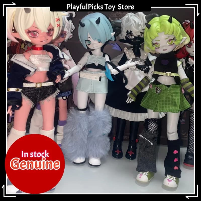 Genuine Devil's Horns In Stock 1/8 BJD Blind Box Gift Decoration Collectible Cute Articulated Unpainted Head Accessories