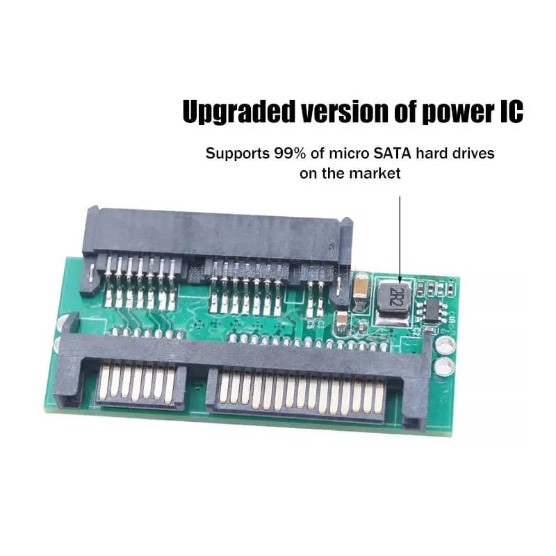 Convert SSID Easily with 1.8" Micro SATA to 2.5" SATA 3.3V Adapter Card for Laptops