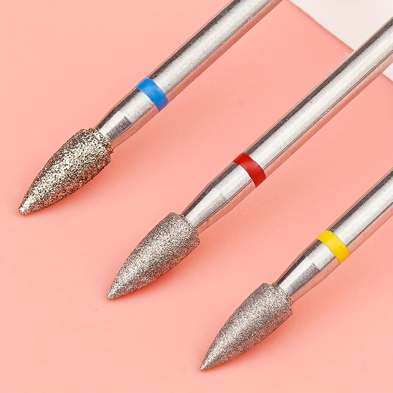 Fresa a cono diamantata per unghie, punta rotante russa per cuticole, strumento elettrico per manicure, accessori per unghie