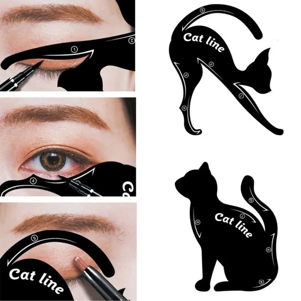 Eyeliner liquido nero Cat Eye Liner Stencil Eye Arrow Disegno Stencil Strumenti per il trucco Bellissimo strumento per il trucco degli occhi grandi Maquillaje