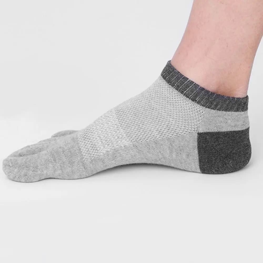 Short Men Cotton Breathable Anti-slip Mesh Five Toe Socks Mesh Socks Five-Finger Socks Men's Socks