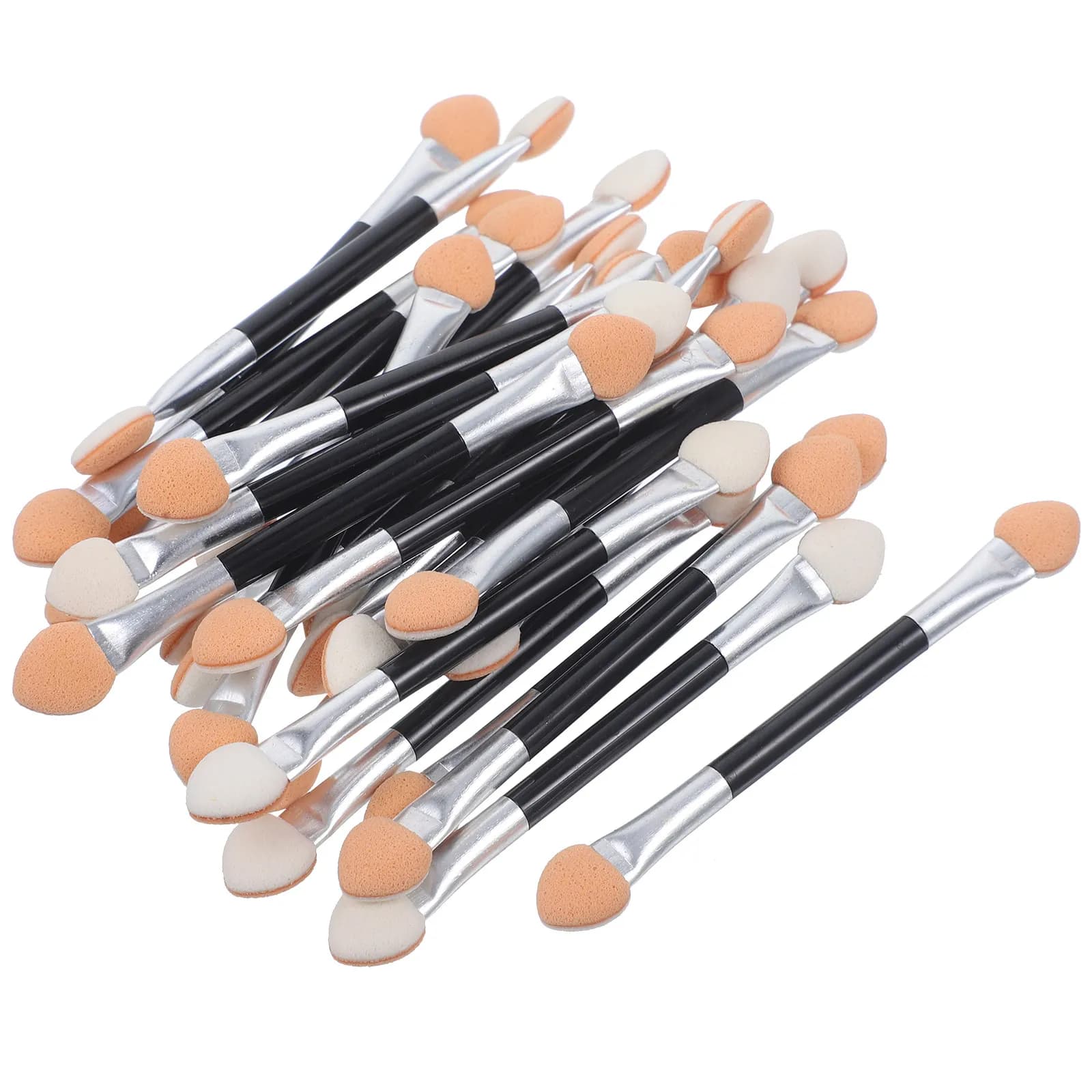 24 disposable applicators for double-tip shade in sponge, light and soft latex, makeup tools for women, shady brushes