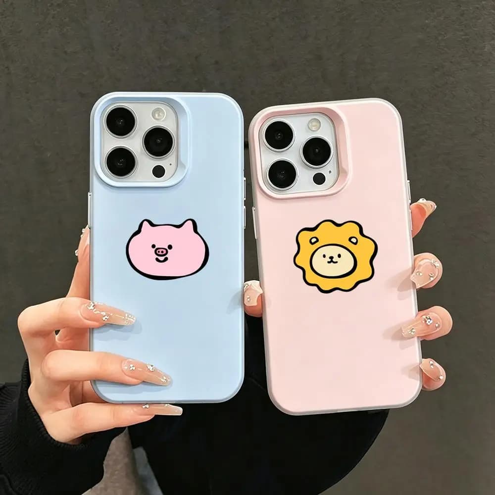 Custodia per telefono Egg Yolk and Her Friends Jelly-like 2 in 1 a doppio strato, effetto dopamina, compatibile con iPhone 17/16/15/14/13/12