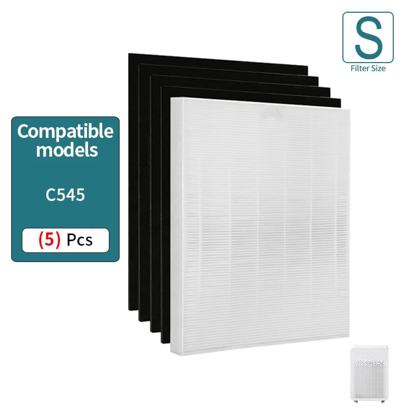 Sostituzione del filtro HEPA vero con carbone attivo compatibile con il purificatore d'aria Winix modello C545,P150,B151,9300,1 Set