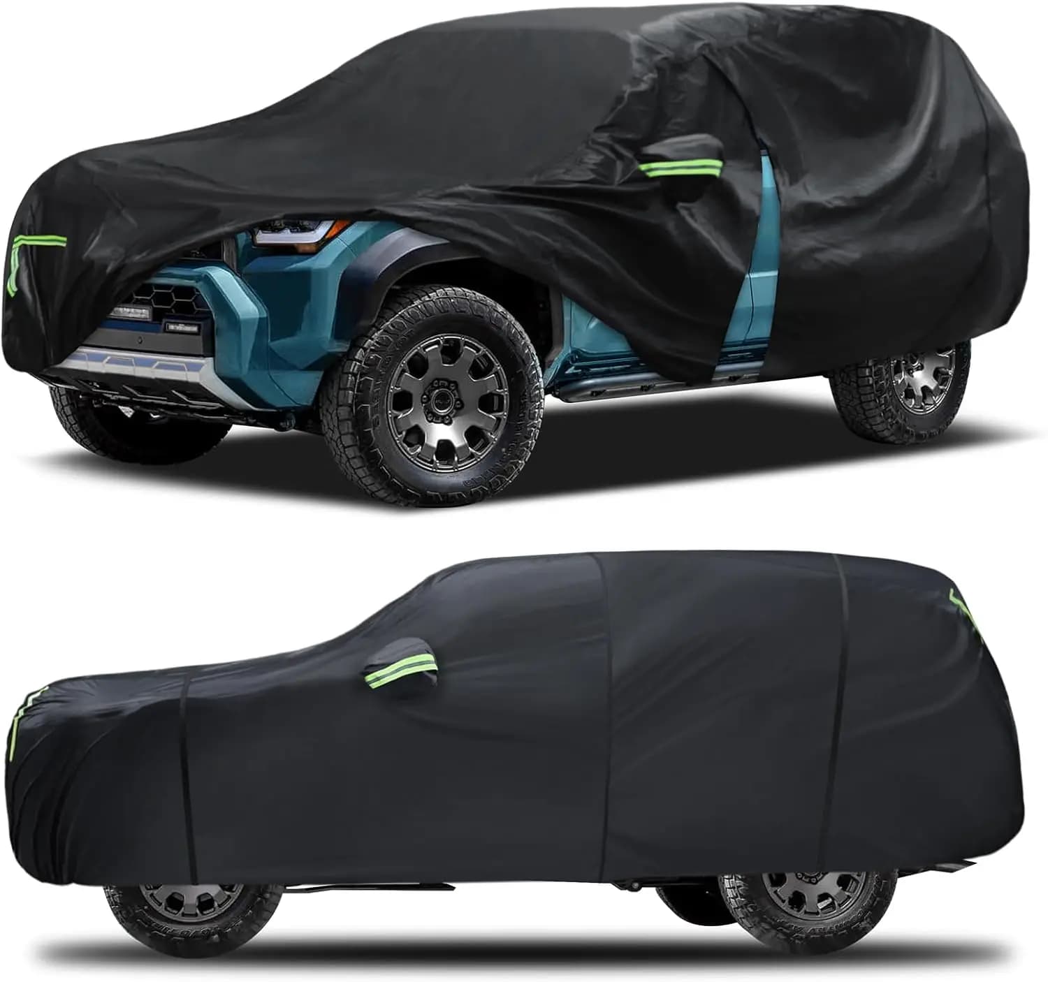 Telo Copriauto su Misura per Toyota 4Runner 1995-2026, Protezione Impermeabile per Tutte le Condizioni Atmosferiche con Strisce Riflettenti