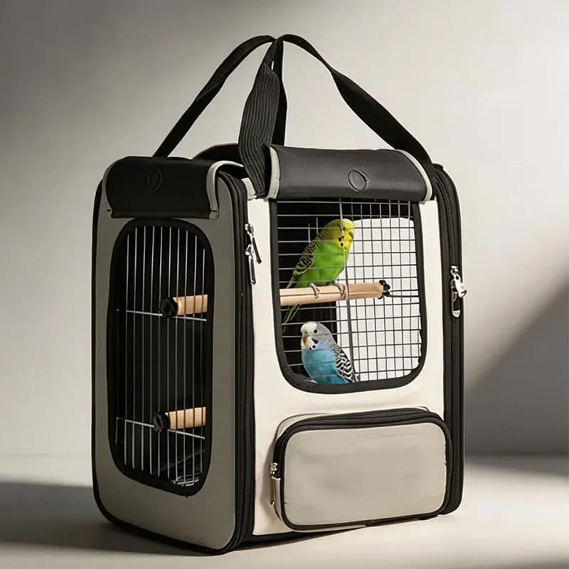 Pet Parrot Backpack Suit Carrying Cage Outdoor Travel Breathable Carrier Bird Canary Waterproof Portable Transport Bag Birds