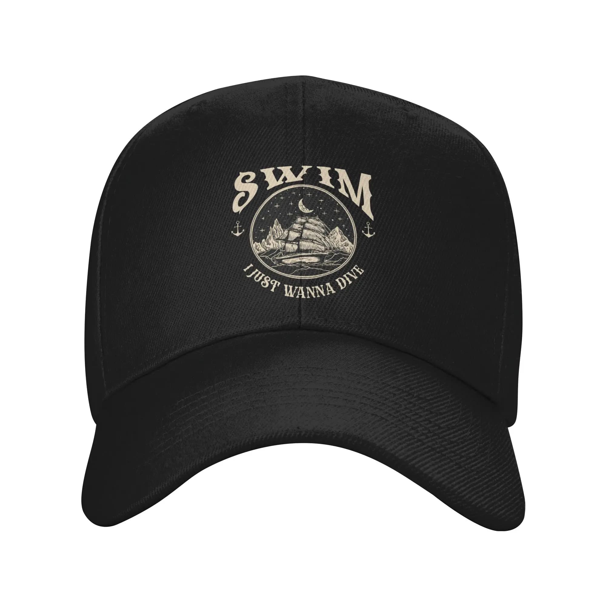 Fashionable baseball cap for men and women, K-Pop style, adjustable, ideal for swimming, diving and traveling.