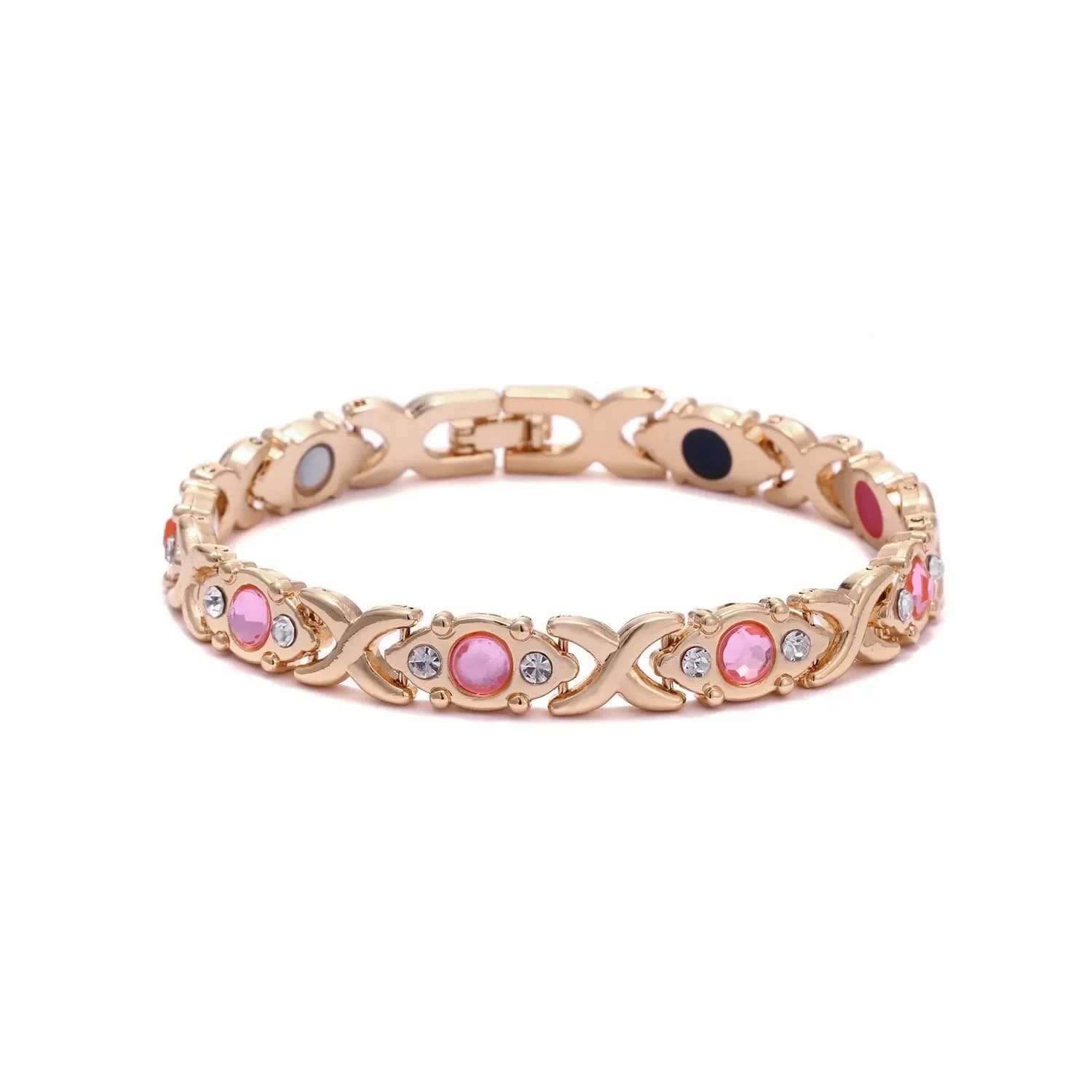 Braccialetto magnetico di drenaggio linfatico per uomo donna braccialetti di zirconi disintossicanti linfatico terapia magnetica regalo di gioielli per la cura della salute