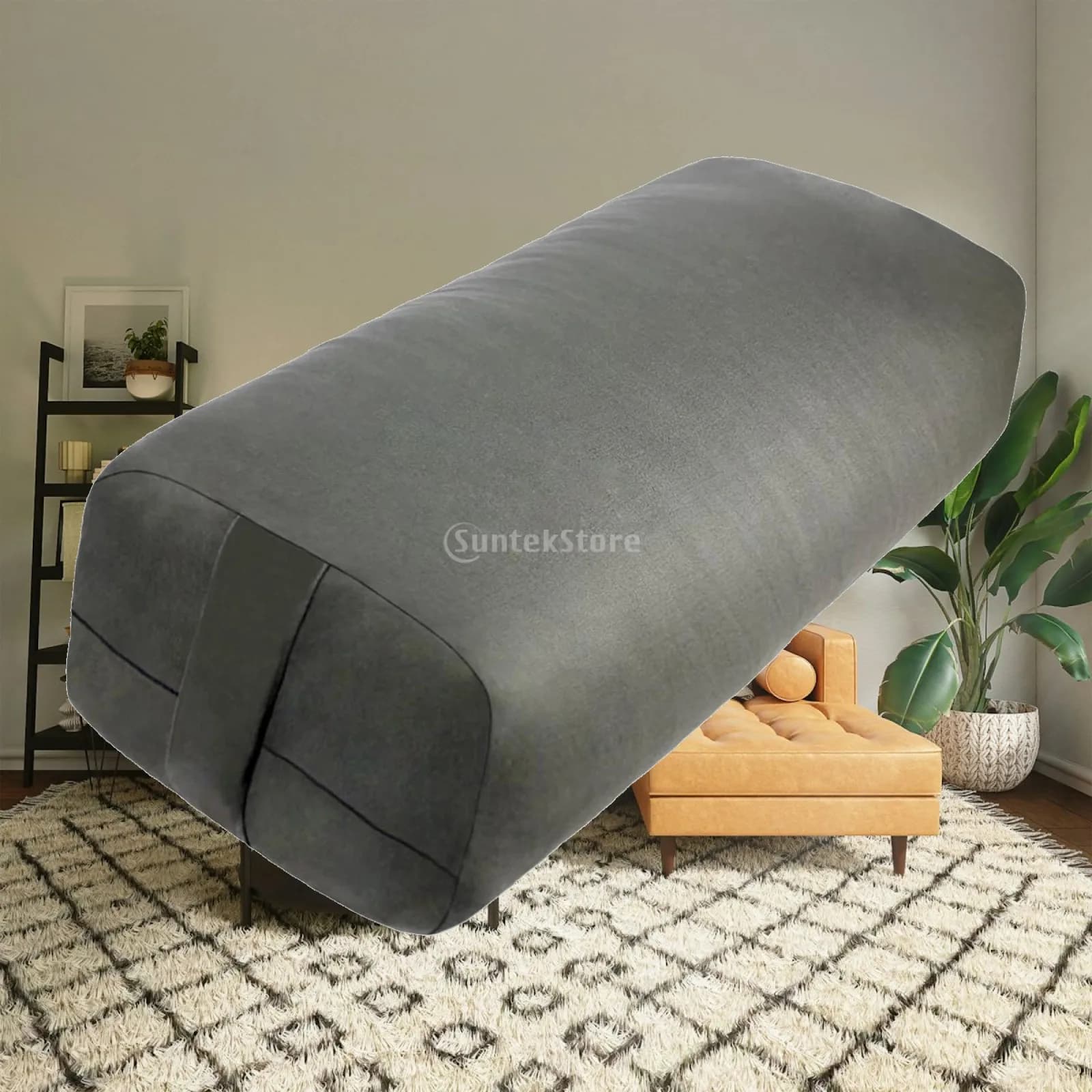 Meditation Cushion Yoga Bolster Pillow Washable Cover Soft Support Yoga Supplies for Stretching and Relaxation