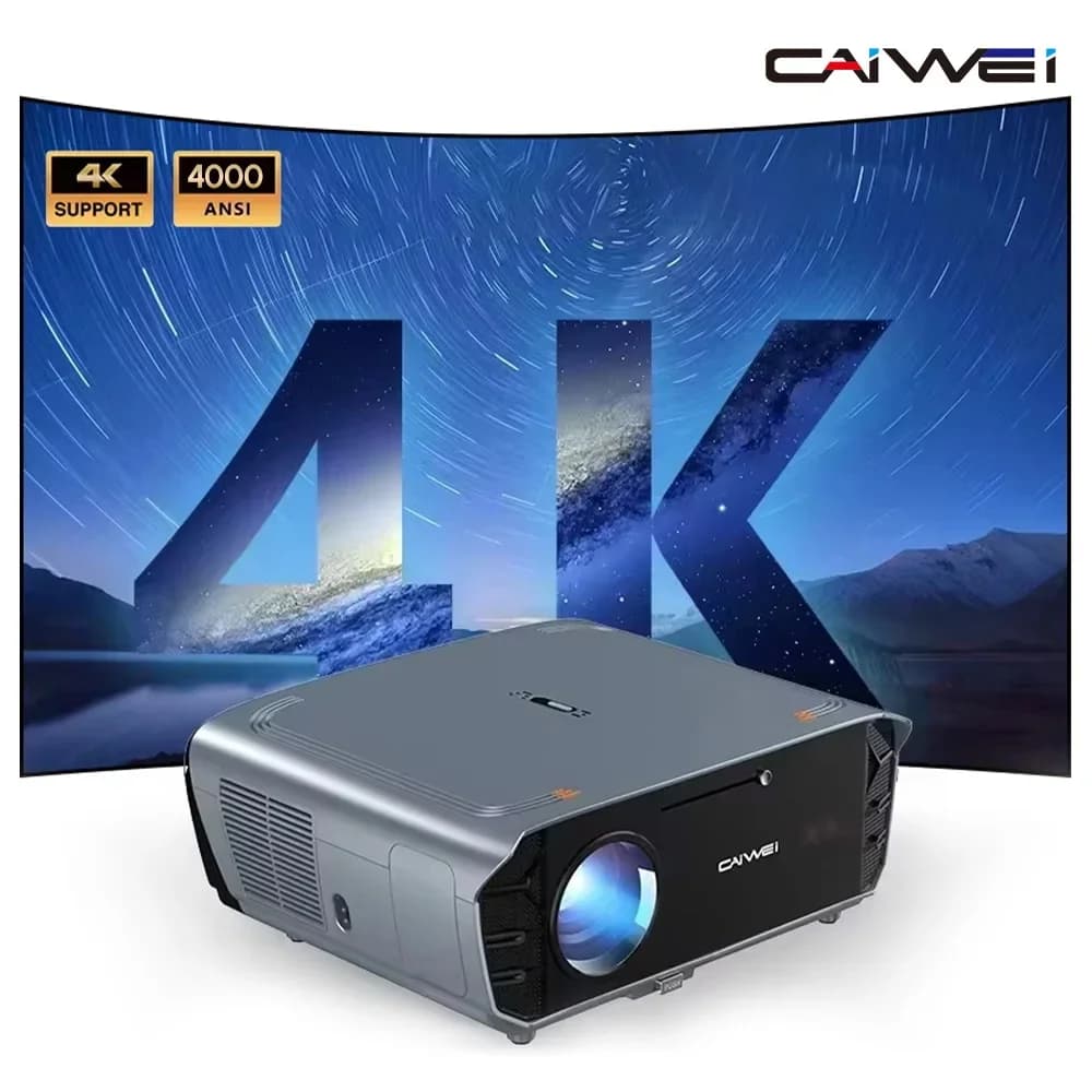 CAIWEI S7+ 1080P Full HD 4K Support Projector Auto Focus Google TV Home Cinema Video Theater Smart Projectors Portable Outdoor