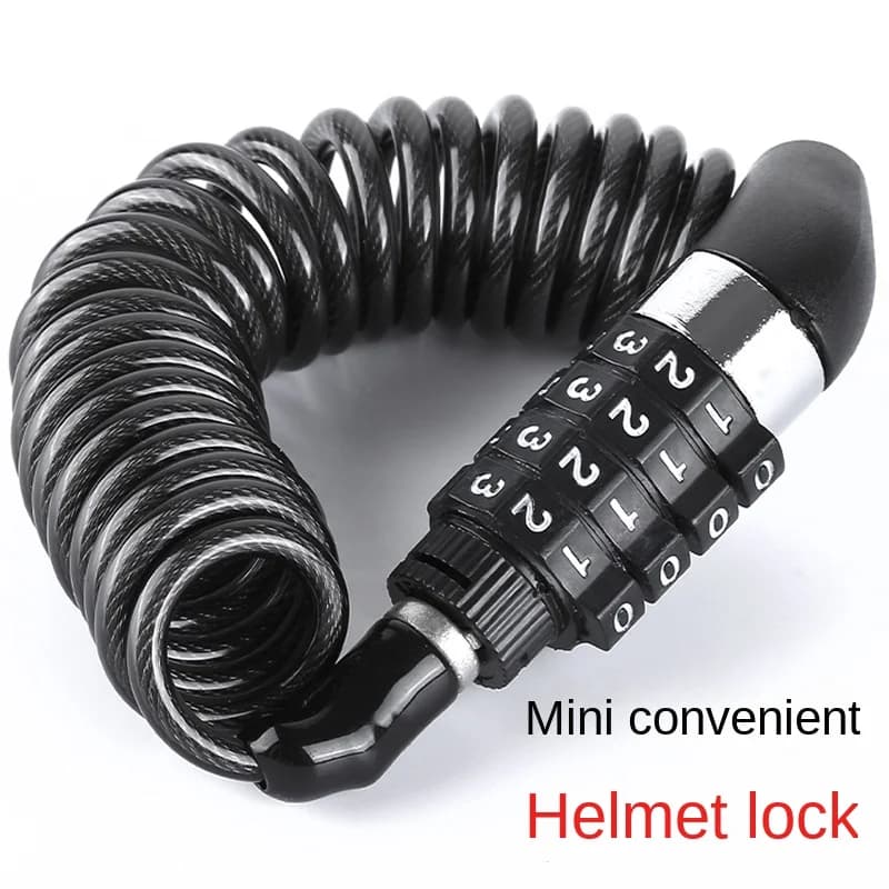 Bicycle Padlock Steel Wire Chain Lock Mountain Bike Motorcycle Anti-theft Code For Motorcycle Wire Mesh Padlock Steel Wire Mesh Pad Bag for helmet