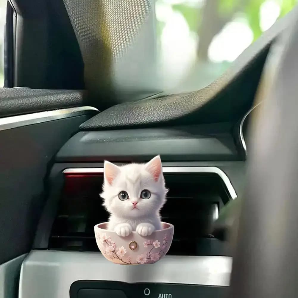 Car Sympathetic Cat Aromatherapy For Exit Air Aromatherapy Deodorant Ocean Cologne Long-Term Lemon Interior Auto Accessories N2H3