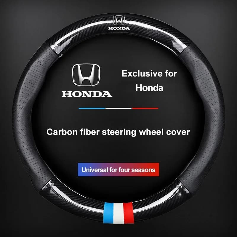 Coprivolante per auto Coprivolante in pelle PU antiscivolo traspirante per Honda Civic Accord CRV HRV Fit Jazz City Jade Vezel